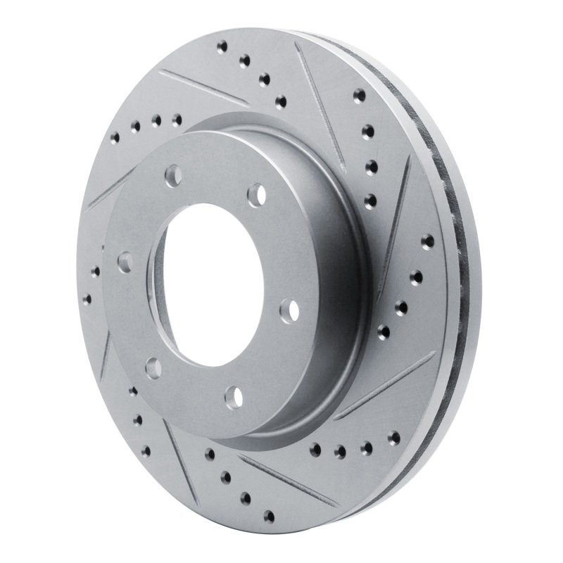Ford Ranger Brake Rotor (1) - Front Right - R1 Concepts - Drilled & Slotted - Silver - `19-`25
